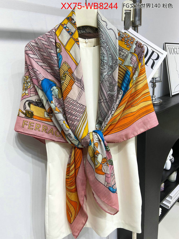 Scarf-Ferragamo wholesale designer shop ID: MB8244 $: 75USD