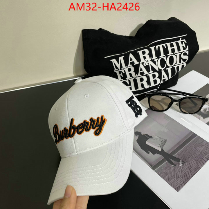 Cap(Hat)-Burberry top fake designer ID: HA2426 $: 32USD