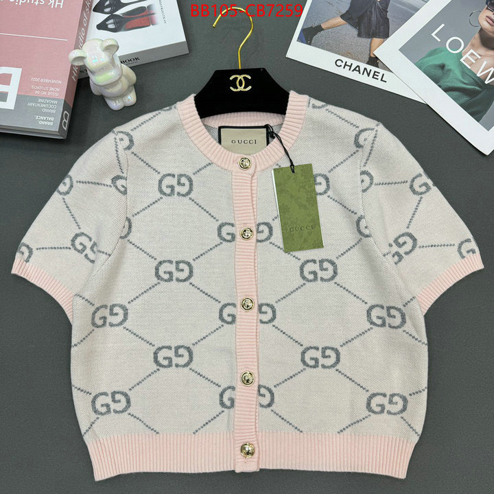 Clothing-Gucci first top ID: CB7259 $: 105USD