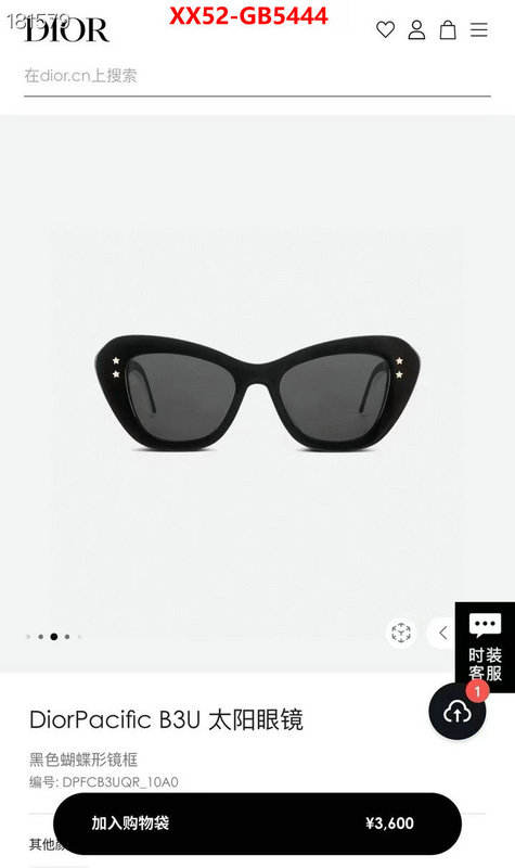 Glasses-Dior buy replica ID: GB5444 $: 52USD