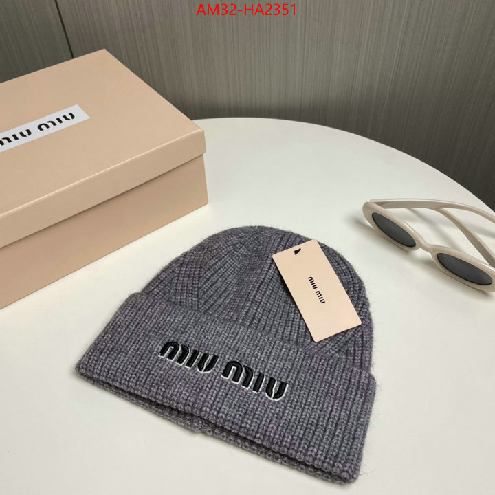 Cap(Hat)-Miu Miu shop cheap high quality 1:1 replica ID: HA2351 $: 32USD