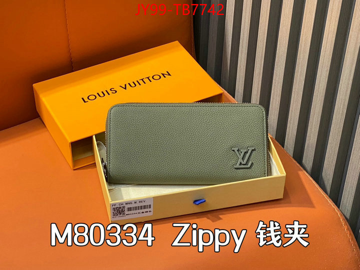 LV Bags(TOP)-Wallet high quality online ID: TB7742 $: 99USD,