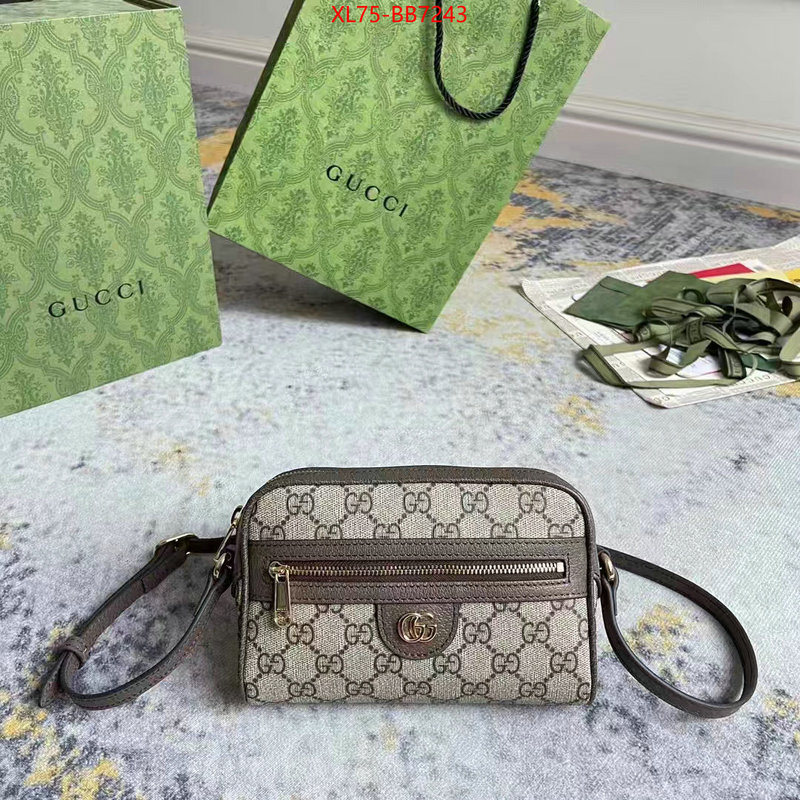 Gucci Bags(4A)-Crossbody- supplier in china ID: BB7243 $: 75USD,