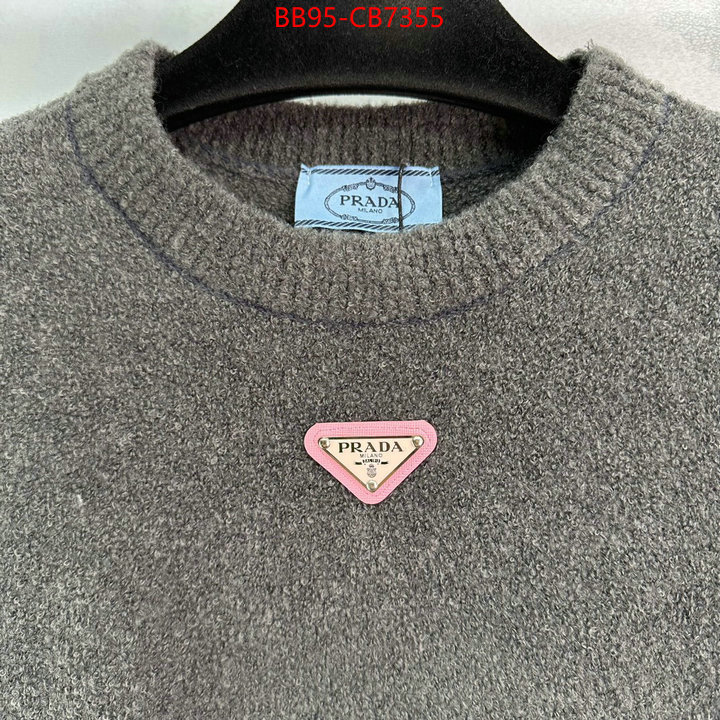 Clothing-Prada designer replica ID: CB7355 $: 95USD