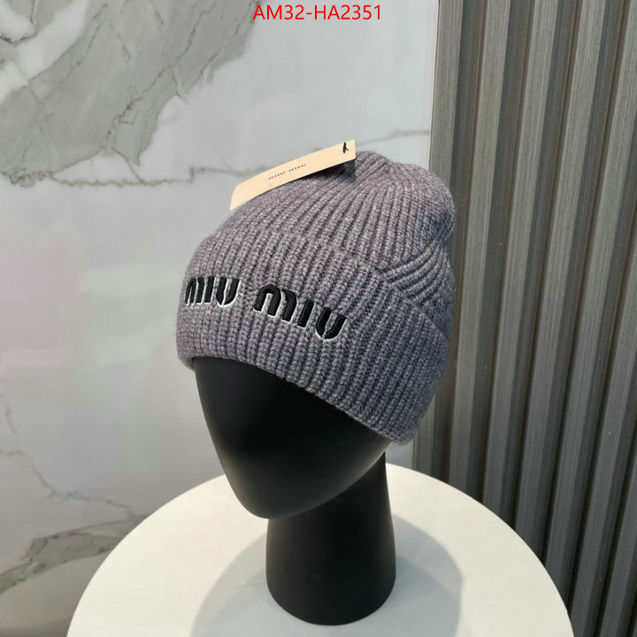 Cap(Hat)-Miu Miu shop cheap high quality 1:1 replica ID: HA2351 $: 32USD