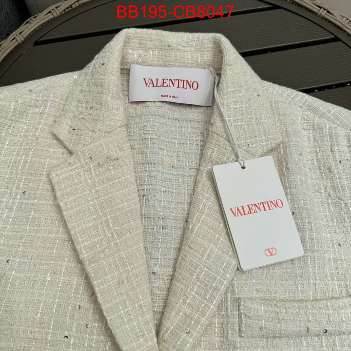 Clothing-Valentino for sale cheap now ID: CB8047 $: 195USD