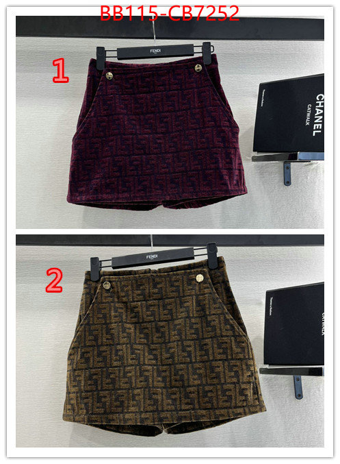 Clothing-Fendi fashion ID: CB7252 $: 115USD