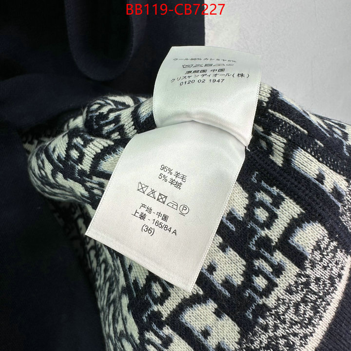 Clothing-Dior designer high replica ID: CB7227 $: 119USD