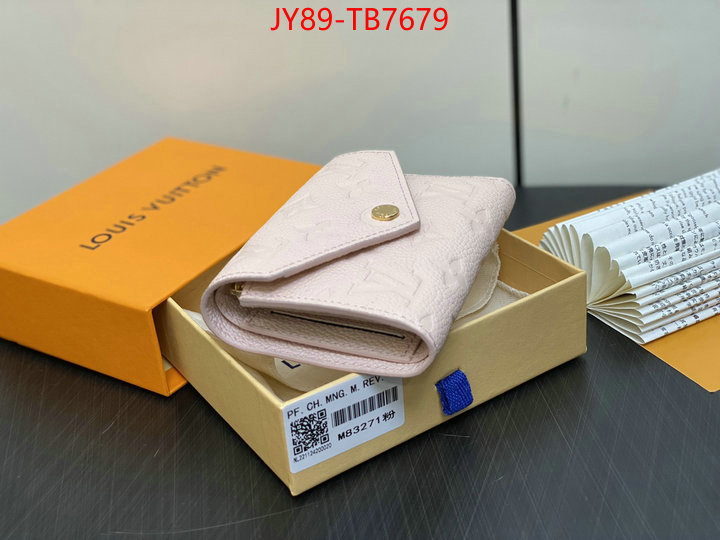 LV Bags(TOP)-Wallet fake designer ID: TB7679 $: 89USD,