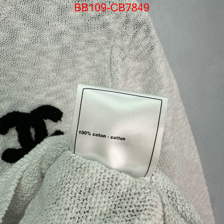 Clothing-Chanel outlet 1:1 replica ID: CB7849 $: 109USD