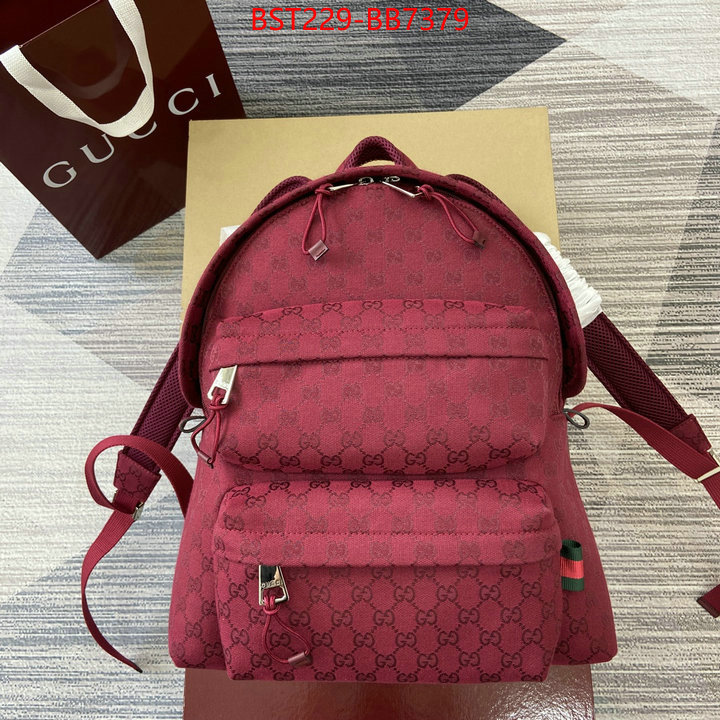 Gucci Bags(TOP)-Backpack- buy cheap replica ID: BB7379 $: 229USD,