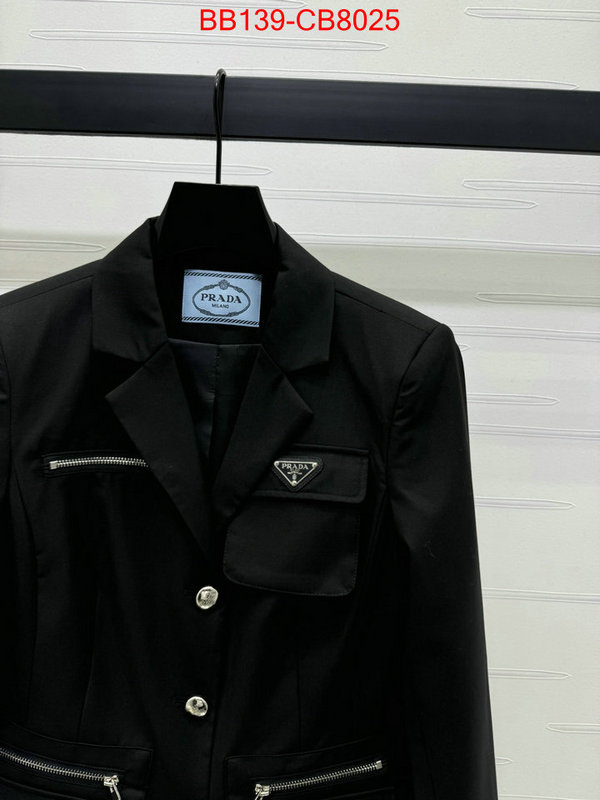 Clothing-Prada designer replica ID: CB8025 $: 139USD