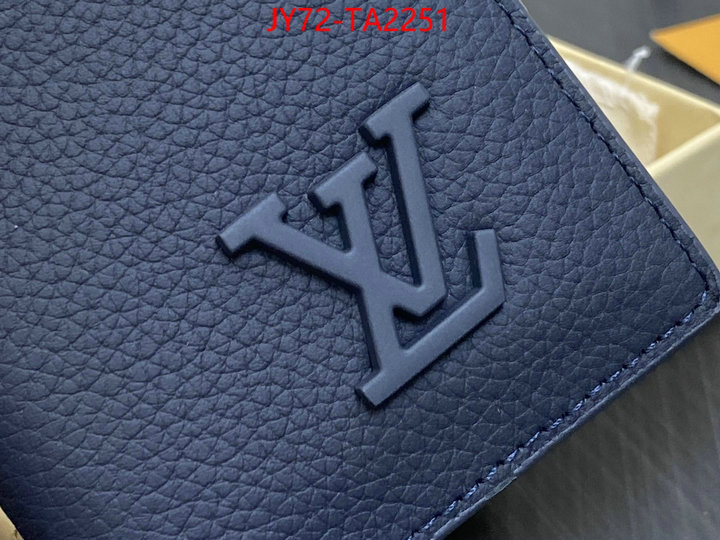 LV Bags(TOP)-Wallet what is a 1:1 replica ID: TA2251 $: 72USD,