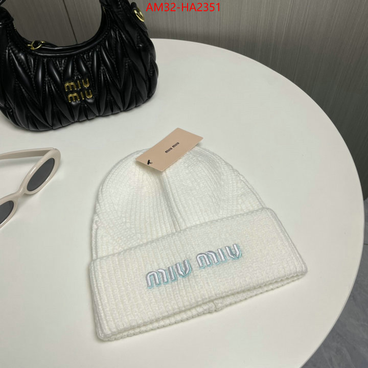 Cap(Hat)-Miu Miu shop cheap high quality 1:1 replica ID: HA2351 $: 32USD