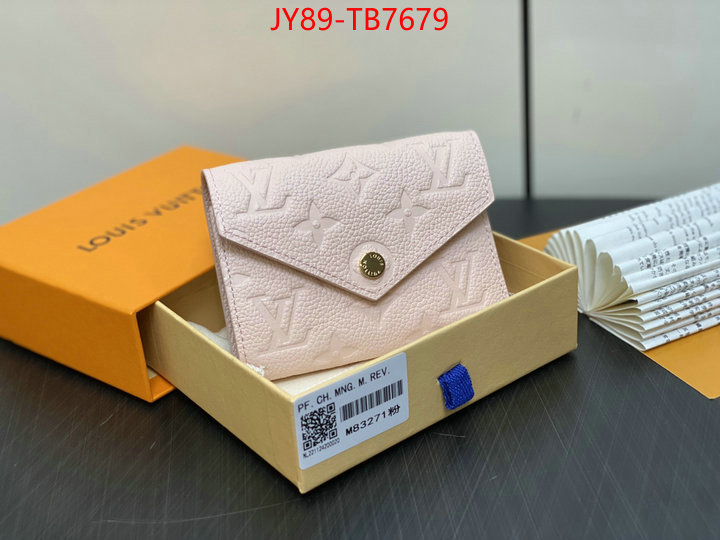 LV Bags(TOP)-Wallet fake designer ID: TB7679 $: 89USD,