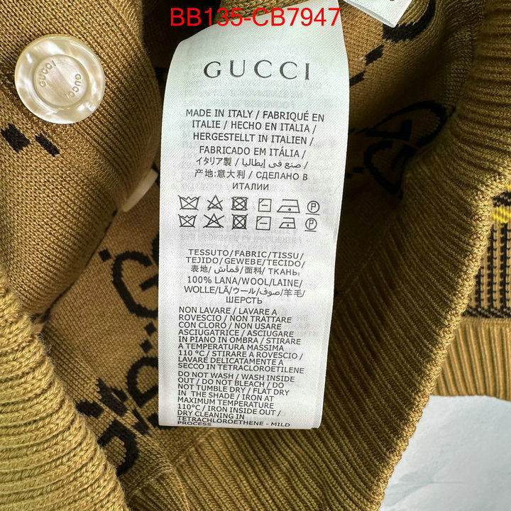 Clothing-Gucci replica for cheap ID: CB7947 $: 135USD