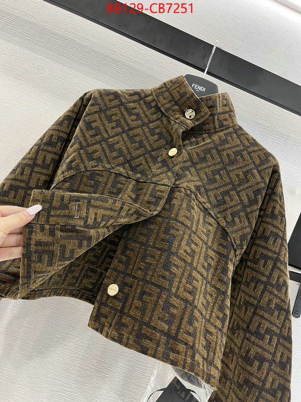 Clothing-Fendi 2024 replica ID: CB7251 $: 129USD