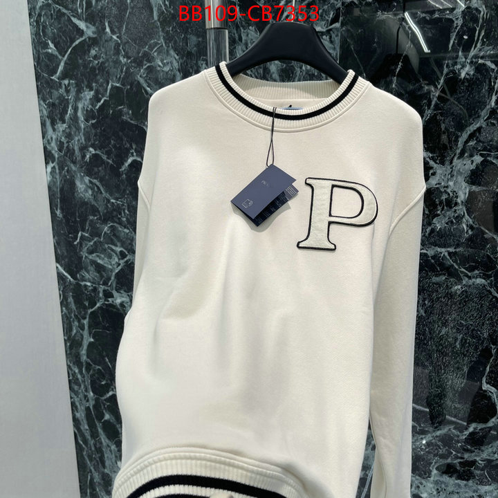 Clothing-Prada high quality replica ID: CB7353 $: 109USD