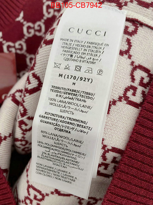 Clothing-Gucci china sale ID: CB7942 $: 105USD