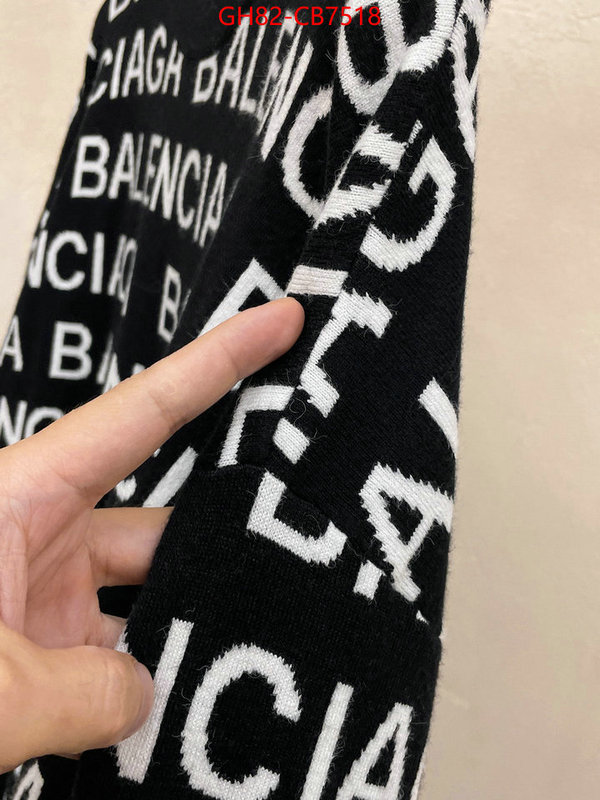 Clothing-Balenciaga best wholesale replica ID: CB7518 $: 82USD