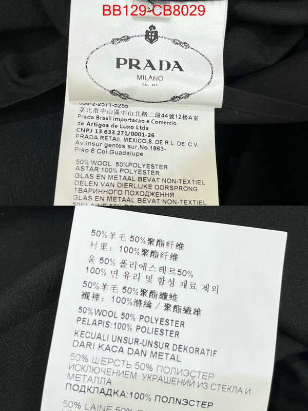 Clothing-Prada 2024 replica ID: CB8029 $: 129USD