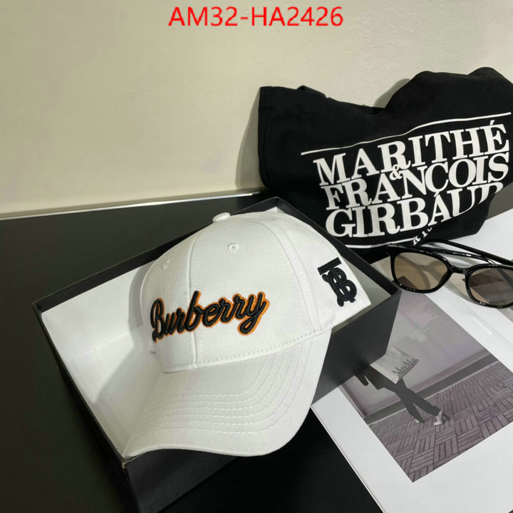 Cap(Hat)-Burberry top fake designer ID: HA2426 $: 32USD