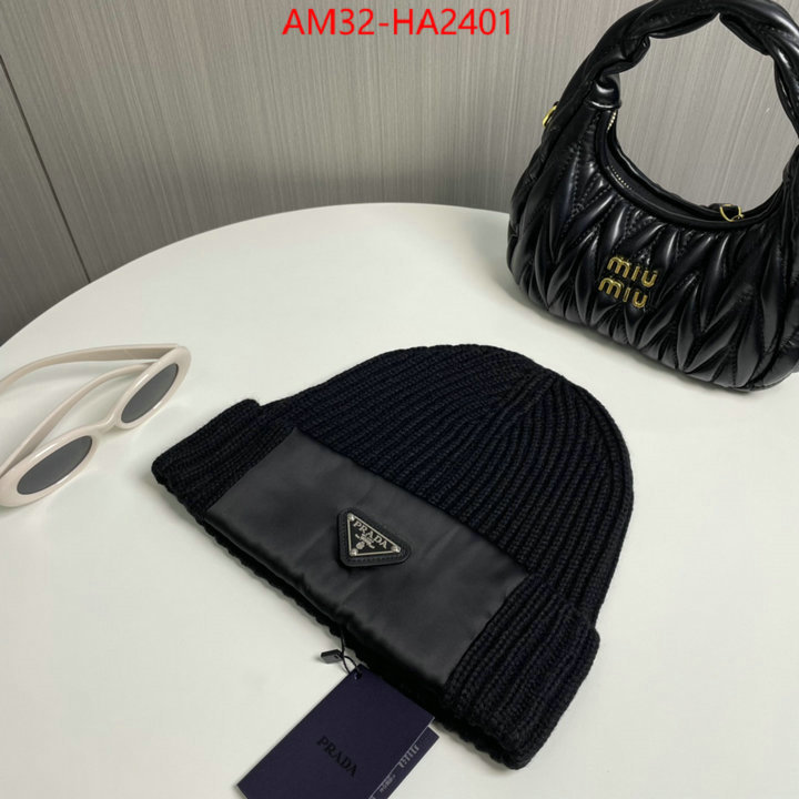 Cap (Hat)-Prada top fake designer ID: HA2401 $: 32USD