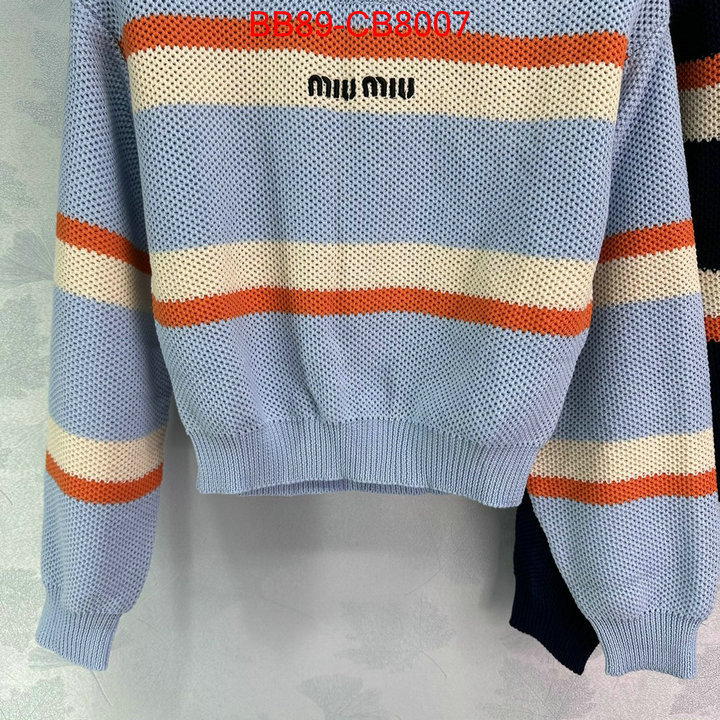 Clothing-MIU MIU from china 2024 ID: CB8007 $: 89USD