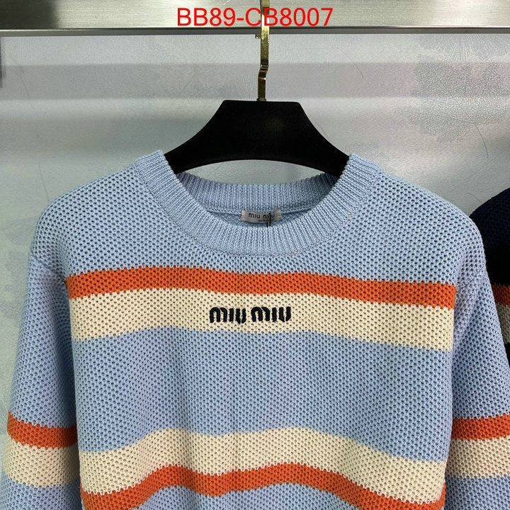 Clothing-MIU MIU from china 2024 ID: CB8007 $: 89USD