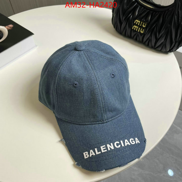 Cap(Hat)-Balenciaga sale outlet online ID: HA2420 $: 32USD