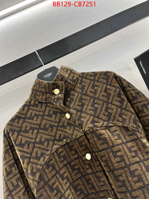 Clothing-Fendi 2024 replica ID: CB7251 $: 129USD