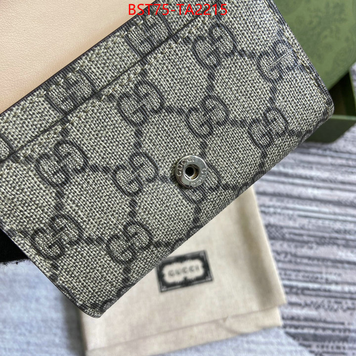 Gucci Bags(TOP)-Wallet- sell online luxury designer ID: TA2215 $: 75USD,