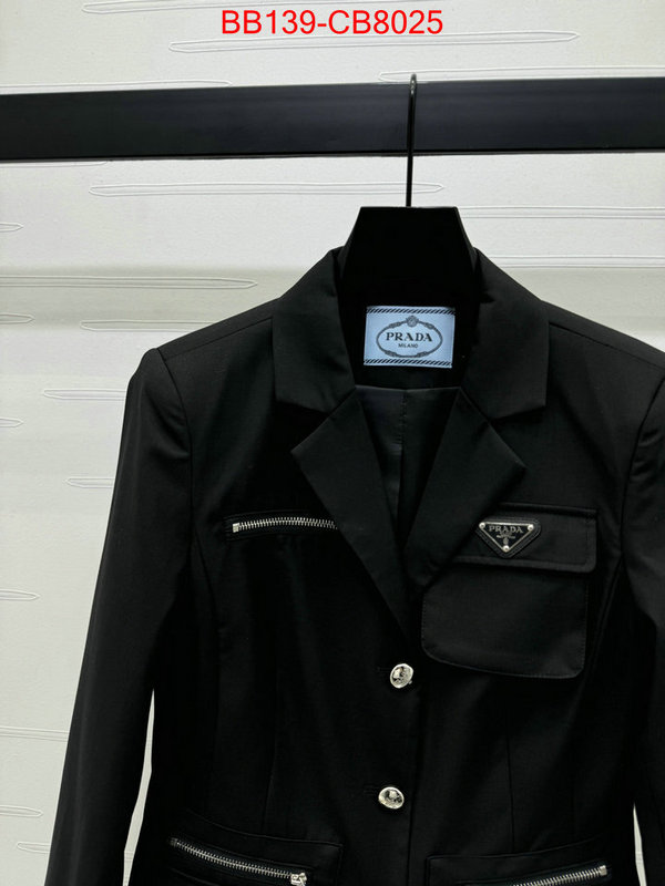 Clothing-Prada designer replica ID: CB8025 $: 139USD