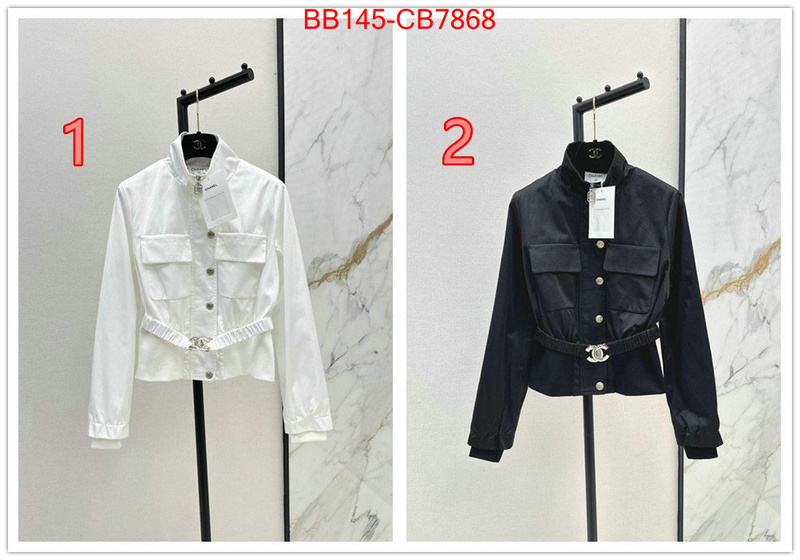 Clothing-Chanel brand designer replica ID: CB7868 $: 145USD