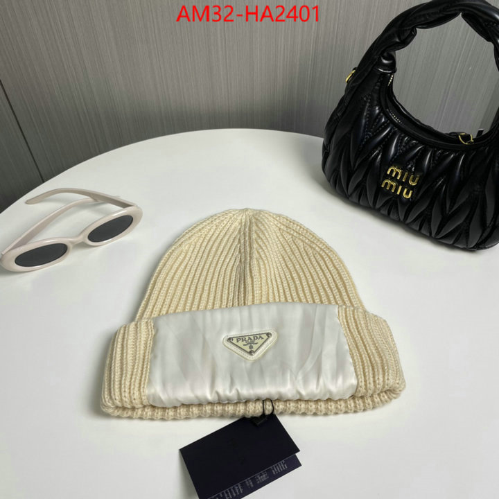 Cap (Hat)-Prada top fake designer ID: HA2401 $: 32USD