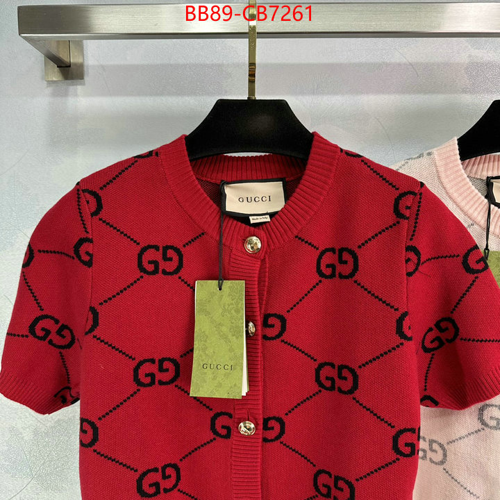 Clothing-Gucci buy aaaaa cheap ID: CB7261 $: 89USD