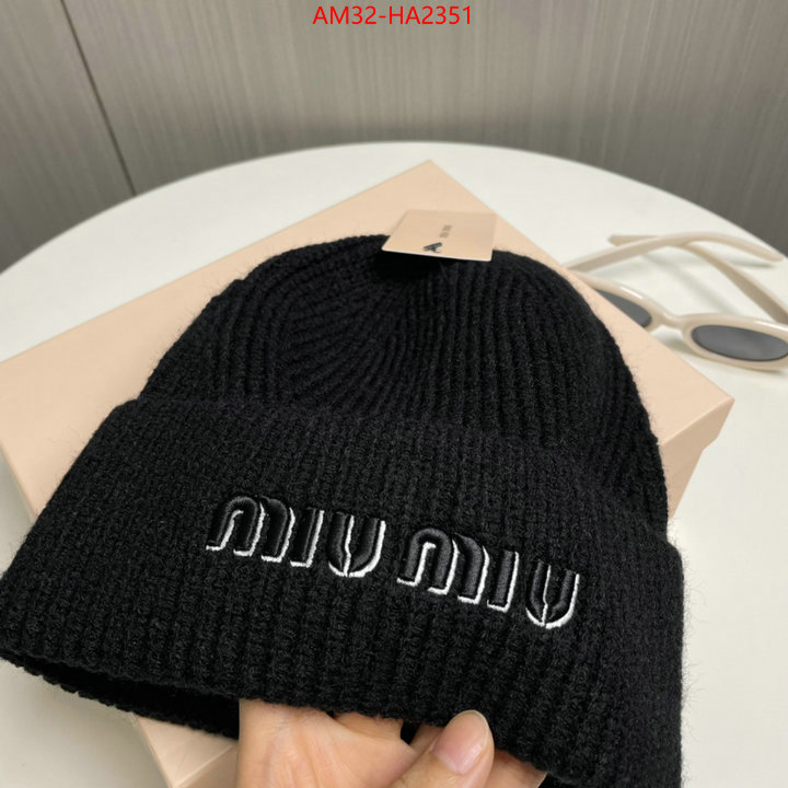 Cap(Hat)-Miu Miu shop cheap high quality 1:1 replica ID: HA2351 $: 32USD