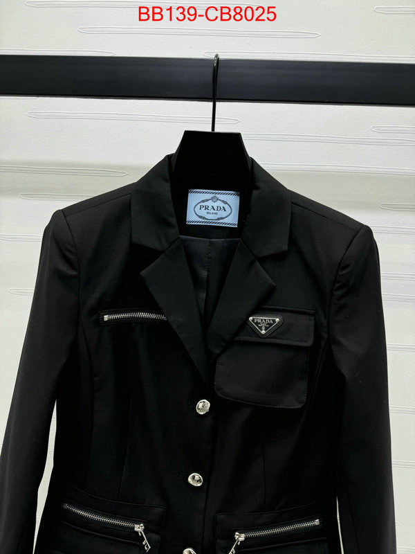 Clothing-Prada designer replica ID: CB8025 $: 139USD