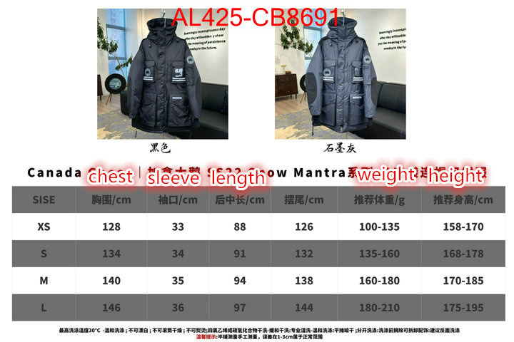 Down jacket Men-Canada Goose where can i find ID: CB8691 $: 425USD