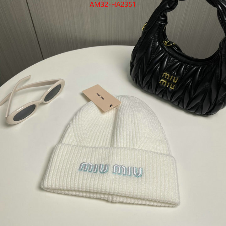 Cap(Hat)-Miu Miu shop cheap high quality 1:1 replica ID: HA2351 $: 32USD