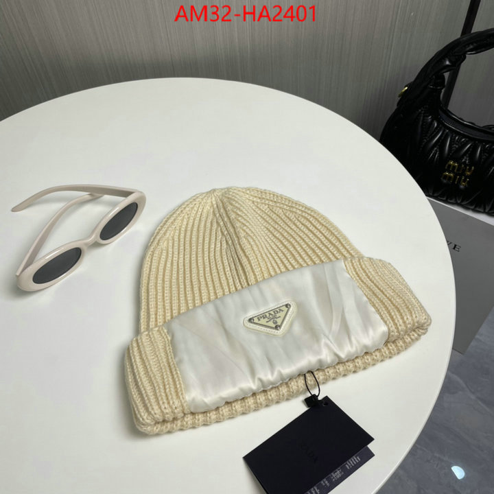 Cap (Hat)-Prada top fake designer ID: HA2401 $: 32USD