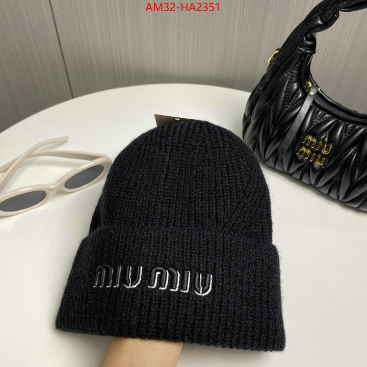 Cap(Hat)-Miu Miu shop cheap high quality 1:1 replica ID: HA2351 $: 32USD