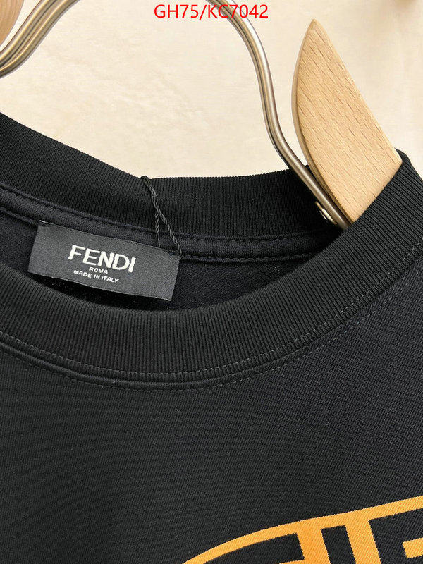 Clothing-Fendi brand designer replica ID: KC7042 $: 75USD