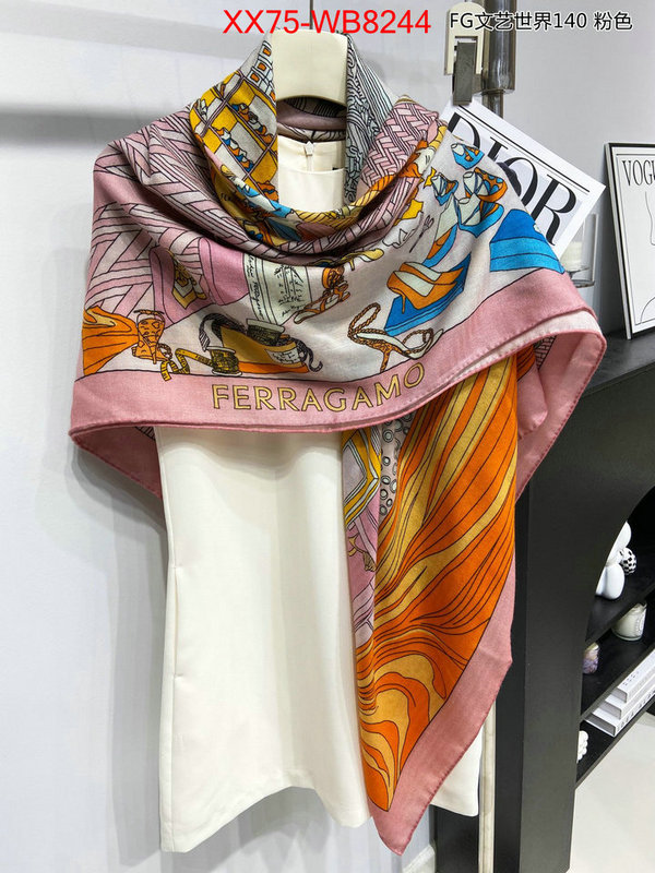 Scarf-Ferragamo wholesale designer shop ID: MB8244 $: 75USD