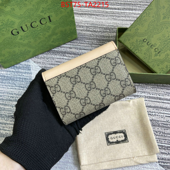 Gucci Bags(TOP)-Wallet- sell online luxury designer ID: TA2215 $: 75USD,