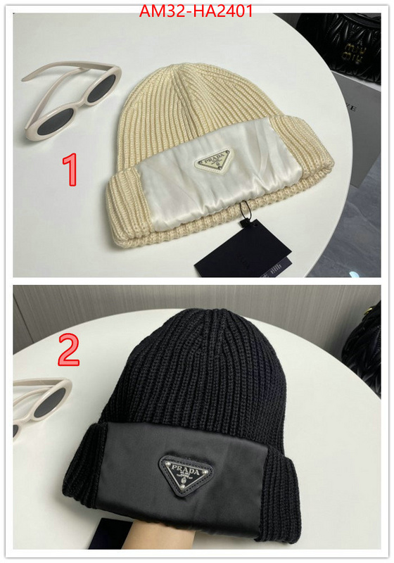 Cap (Hat)-Prada top fake designer ID: HA2401 $: 32USD