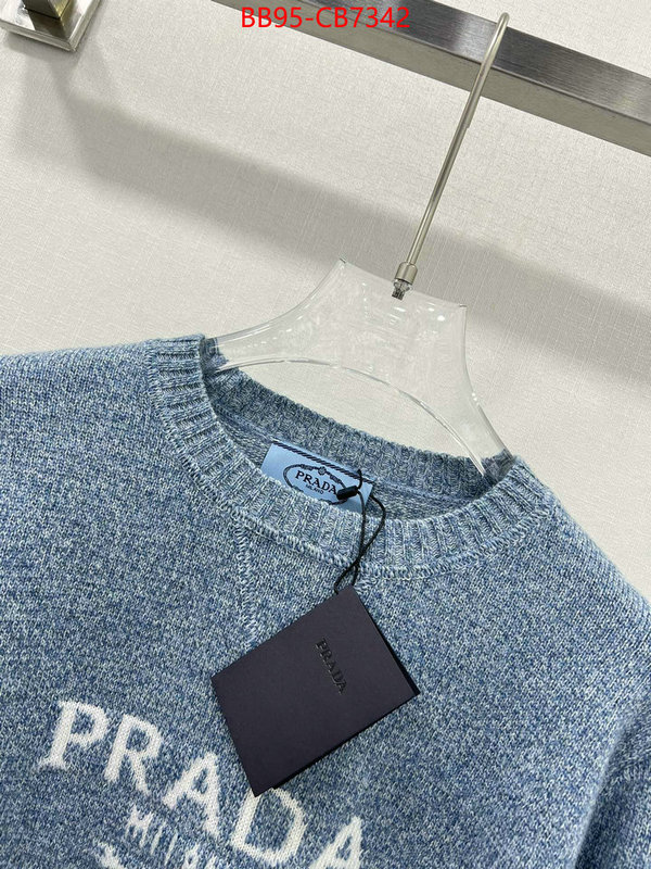 Clothing-Prada replica aaaaa+ designer ID: CB7342 $: 95USD