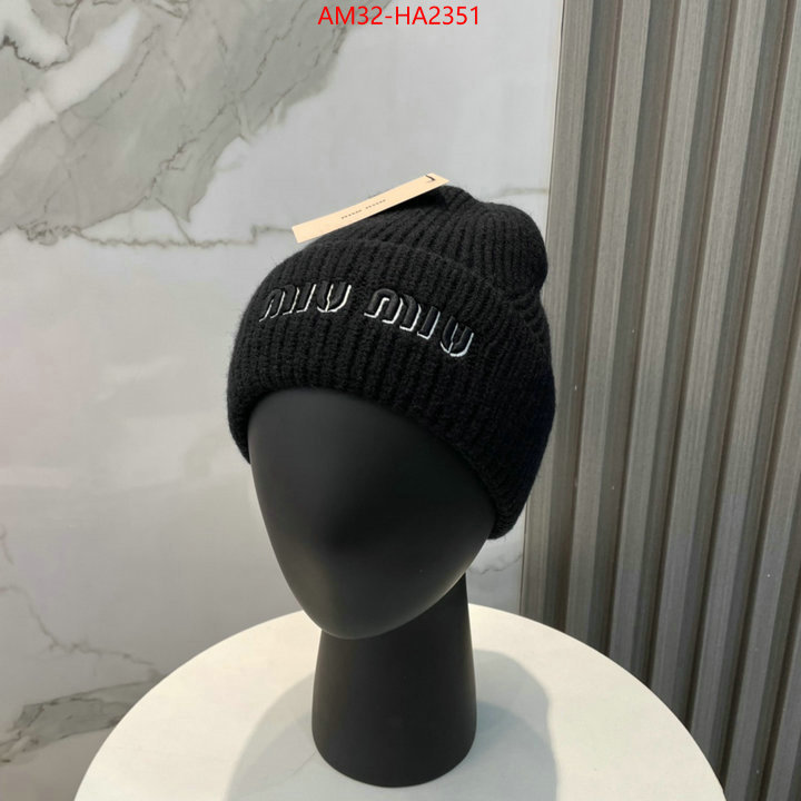 Cap(Hat)-Miu Miu shop cheap high quality 1:1 replica ID: HA2351 $: 32USD