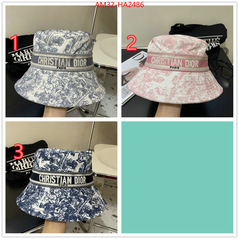 Cap (Hat)-Dior 1:1 replica wholesale ID: HA2486 $: 32USD