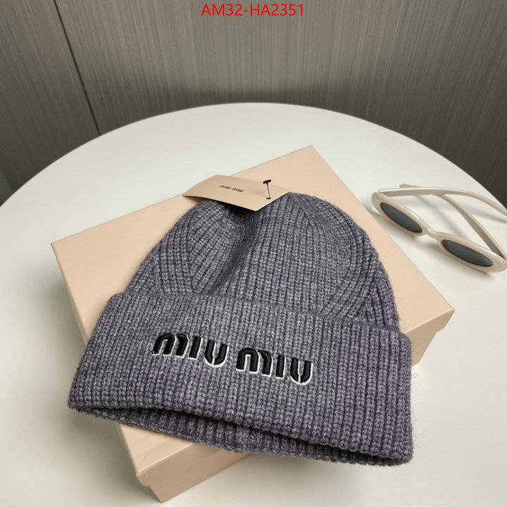 Cap(Hat)-Miu Miu shop cheap high quality 1:1 replica ID: HA2351 $: 32USD